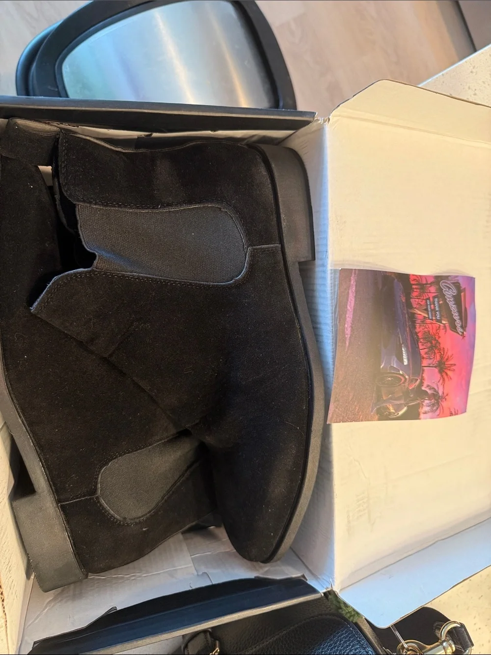 Men's Black Suede Chukka Boots - Slip-On Chelsea Style